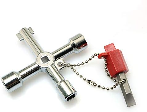 RLECS 4-Smjerni unakrsni ključ cink legura multifunkcionalni trokutasti ključ univerzalni ključ za otvaranje