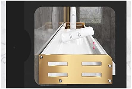 Haidinb tuš za skladišni nosač kupaonica bijela zlatna police nosača šampona za spremanje prostora