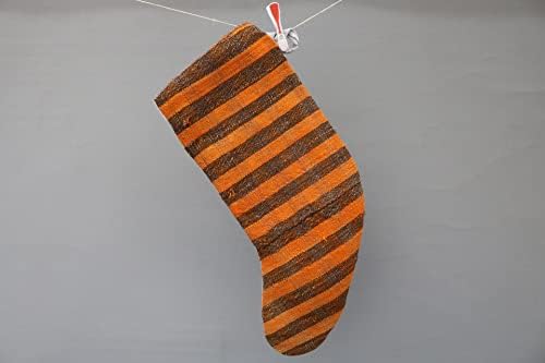 Sarikaya Jastuk Vintage Božićne čarape, Xmas Čarapa, Striped Handmade Sharming, Dekor Kilim čarapa,
