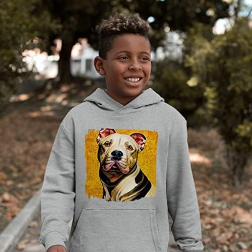 Pitbull Face Kids 'spužva Fleece Hoodie - pas Print Kids' Hoodie - šareni hoodie za djecu