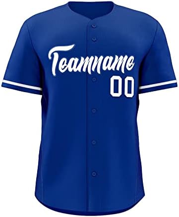 Prilagođene košulje sa dugmadima za Bejzbol dres Personaliziraju Ušiveno ime i broj za muškarce i žene