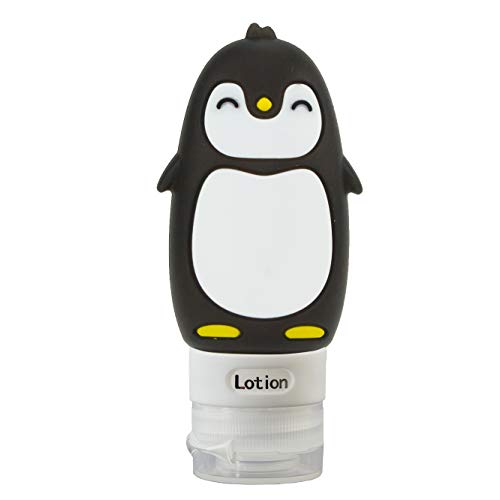 Kiwipi silikonske kozmetičke putne boce sa dizajnom pingvina, putni pribor za propuštanje, prenosiv i dopunjen,
