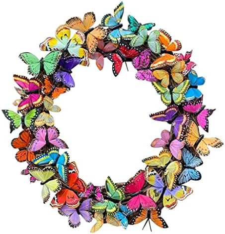 SDFGH Prekrasni leptiri vijenac za proljetni dekor vrata Početna Vrt Umjetni ukras Garland Lifelike DIY Ornament