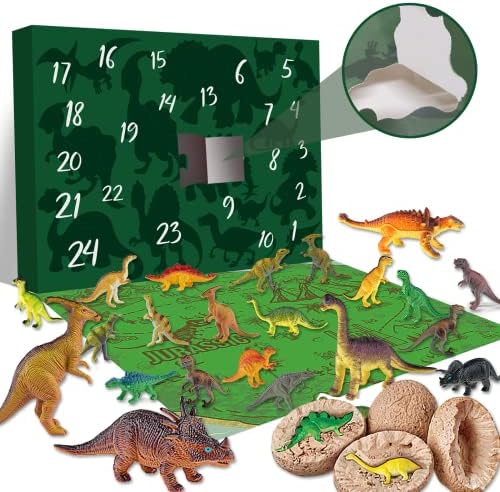 Božić Advent Kalendar 2022 za malu djecu dječak djevojka 30 kom dinosaurusa figure igračka i 2 Dino