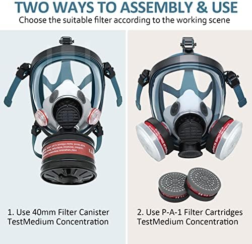 Tactical & Respirator maska za preživljavanje - vojna gasna maska za višekratnu upotrebu sa filterom od