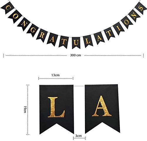 Shimmer Gold Black Constitati Banner za 2021. Graduatoin Party Decoration Gutanje zastavice zastava