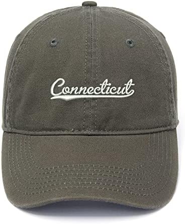 Cijia-Cijia muške bejzbol kape Connecticut-CT vezeni Tata šešir opran pamučni šešir