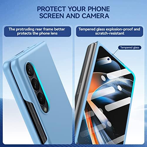 CENMASO za Samsung Galaxy Z Fold 4 Case, Fold 4 Case [Zaštita ekrana] [zaštita sočiva kamere], Ultra tanka