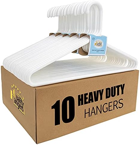 Kvalitetni bijeli vješalice - Super Heavy Duty plastični vješalica za vješalice - 17 inča Debede jaki standardni