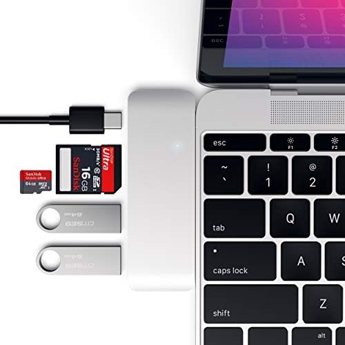 Satechi Aluminium Type-C USB 3.0 3-u-1 Combo čvorište sa USB-C prolazom-kompatibilno sa MacBook