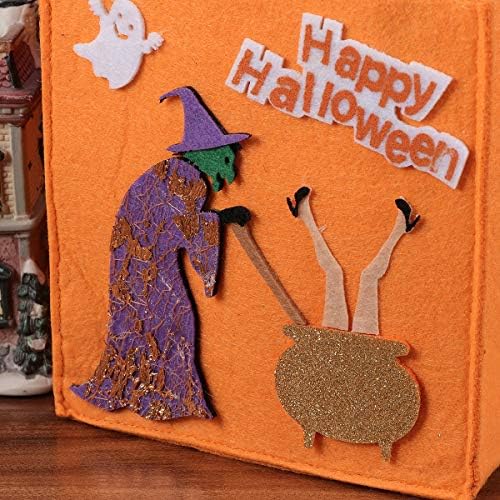 Aboofan Halloween Prijenosni bomboni top torba kvadratna netkana torba za tkaninu poklon narančasta torba za