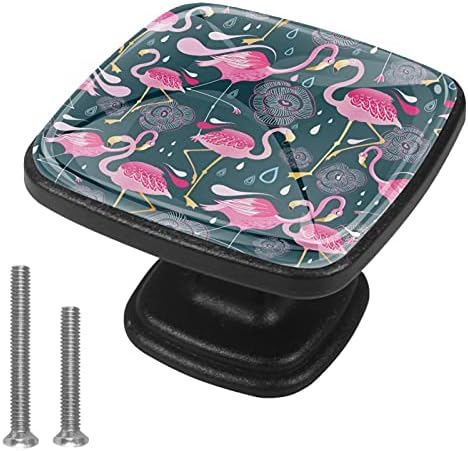 4 komada gumbe za kabinet Raindrop Flamingo ladice uzorak povlačenja za kuhinjski ormar kupaonski ormar za kupatilo,