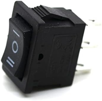 LARRO preklopni prekidač 10 kom Kcd1 Mini Crni 3-pinski Prekidač za uključivanje/isključivanje/uključivanje