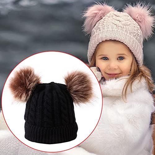 Fuderu Kids Boys Girls Winter Pleteni šešir sa pompomom dječji šešir za bebe WINFoofro Warm Hats