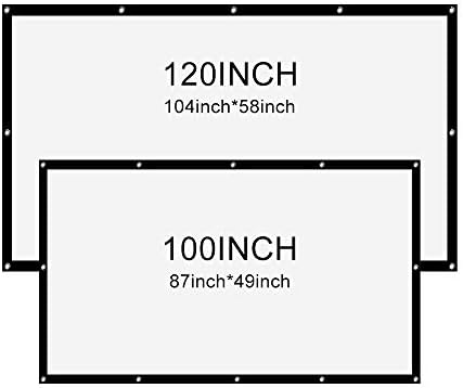 Iuljh 16: 9 Prijenosni 120-inčni ekran projektora 100-inčni zidni ekran za projektor kućnog kina
