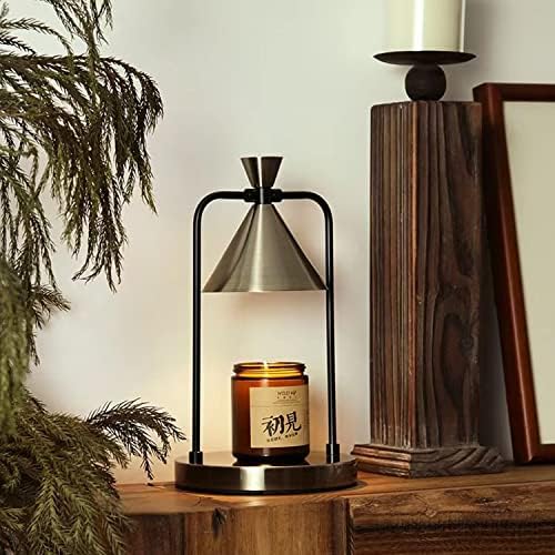 Vintage Jar Svijeća toplija sa tajmerom, električnom svjetlošću svijeća, zatamnjena svijeća, kompatibilna