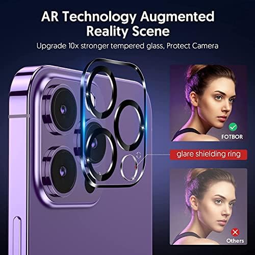 Fotbor za [3+3 pakovanje] iPhone 14 Pro zaštitnik ekrana sa zaštitom sočiva kamere, 9h Shatterproof