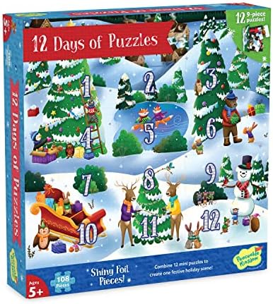 Mirno Kraljevstvo 12 Dani zagonetke Countdown Calendar-jedinstveni odbrojavanje kalendar za djecu uzrasta