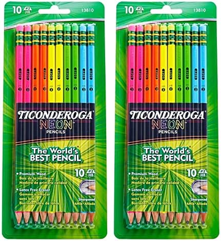 Dixon Ticonderoga br.2 olovke, asortirano neon, 10 pakovanja