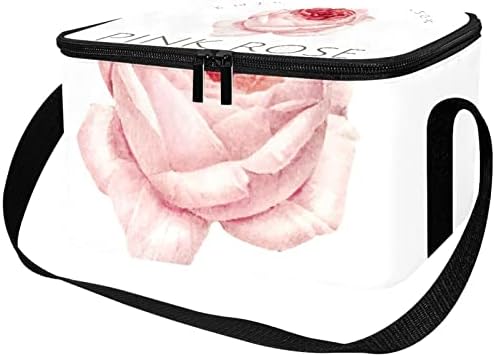 Pink Rose izolovane torbe za višekratnu upotrebu sa čvrstim patentnim zatvaračem, hladnjacima