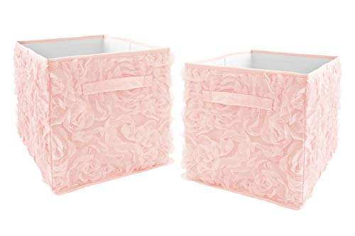 Sweet Jojo Designs Pink Floral Rose sklopiva tkanina za skladištenje Kockastih kutija kutije za organizatore