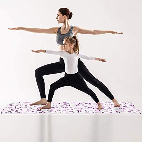 DJROW Yoga Mat slatka životinja prirodni Pilates Vježba Mat Eco Friendly teretana mat Debljina 1/4