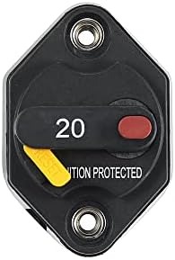 X AutoHaux 20a Ručno resetiranje dugmeta za prekidač za prekidač osigurača DC 12V-32V vodootporan za kamion