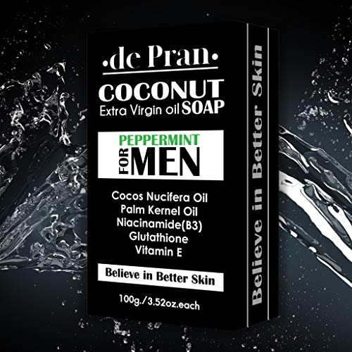 de Pran kože / Extra Djevica kokosovo ulje & amp; pepermint-luksuzan kože tijelo i lice prirodni sapun