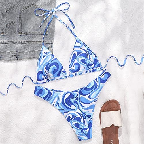 Pride bikini za žene Ženski cvjetni Print Halter Triangle Tie side bikini Set Dvodijelnih kupaćih kostima žičani