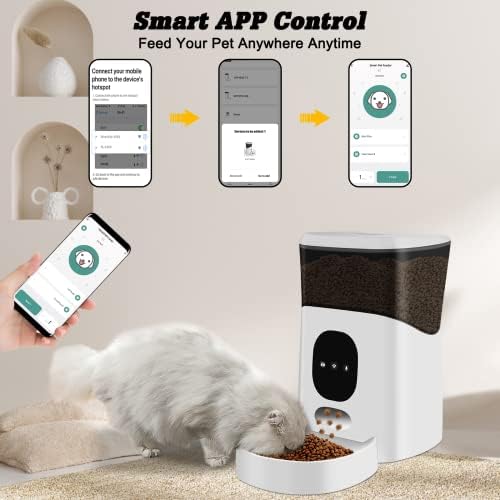 Tneltueb automatska hranilica za mačke,APP kontrola 2.4 G WiFi Smart Pet dozator suhe hrane,