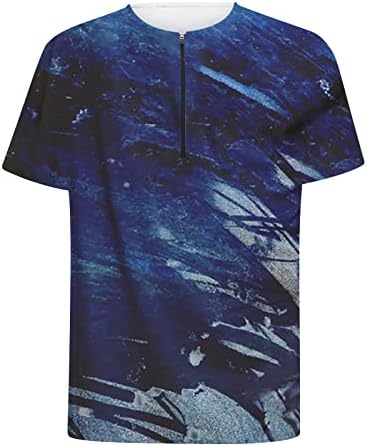Bmisegm ljetne muške košulje muška košulja kratki rukav 3d digitalna Print košulja atletska majica bez ovratnika