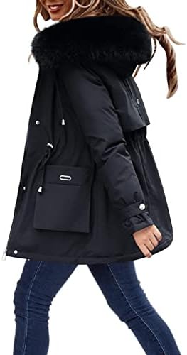 Shusuen & nbsp; ženski zimski kaput s kapuljačom jednobojna korejska verzija tanke pamučne jakne s vezicama