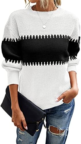 Ženski feuzzijski pleteni džemperi meke dukseve gusta majica jeseni zimski vrhovi udobne slatke dukseve trendy