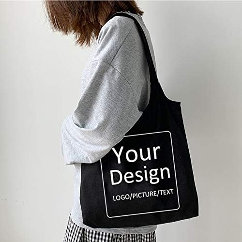 KEEVICI dodajte svoj tekst slike Logo prilagođeni dizajn vaša vlastita personalizirana Platnena torba za