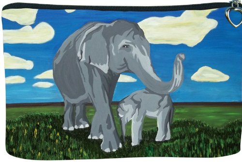 Elephant kozmetička torba, zatvarač sa zatvaračem - preuzeto iz mojih originalnih slika, nježni
