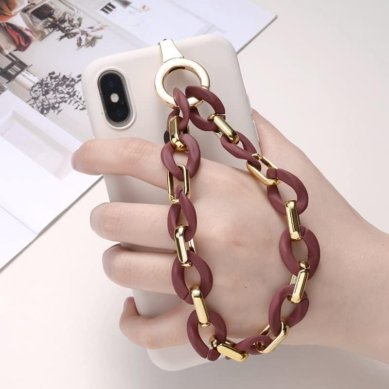 BBSJ šareni akrilni lanac za mobilne telefone žene metalne trake za ključeve od perli za ključeve poklon pribor