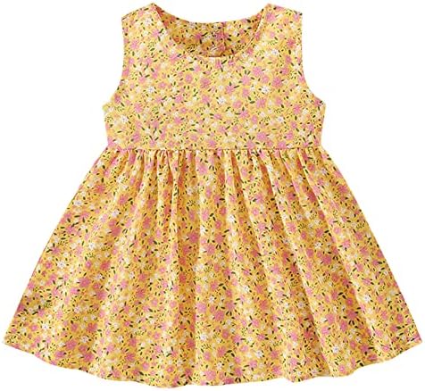 Kagayd haljina za male djevojke male djevojke bez rukava sarafan cvjetni printovi princeza haljina