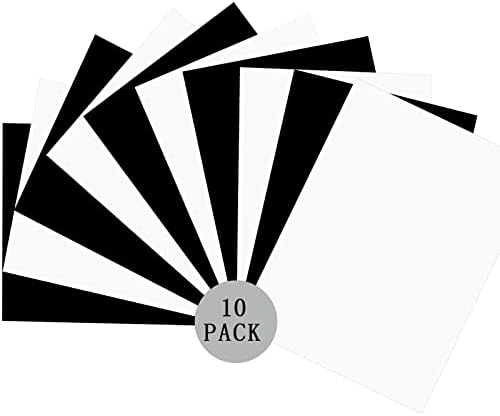Crno-bijeli prijenos topline vinilni paket listova Matte 10 pakovanje 12 × 10 inča za dizajn, glačalo