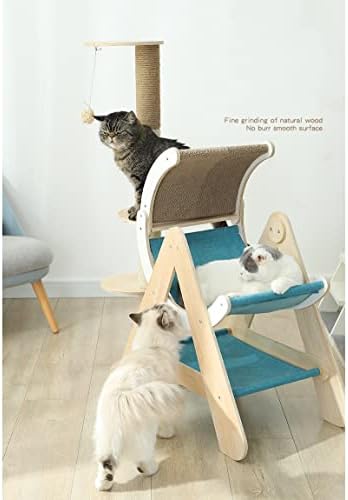 Dhdm okvir za penjanje na mostu za mačke drveni kućni ljubimac mačka na drvetu krevet viseća mreža Sisal