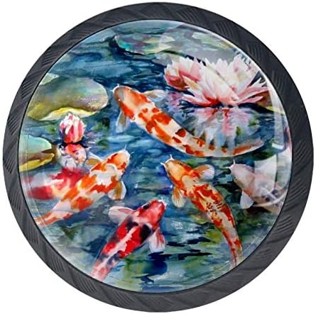 Idealiy japanski Koi riba Lotus vrata ladica Pull Handle dekoracija namještaja za kuhinjski ormar toaletni