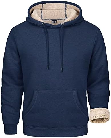 Magcomsen muški hoodie sherpa fleece pulover dukserice