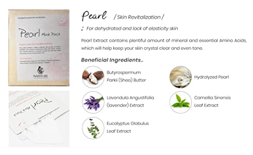 Naisture Premium maska za lice-Pearl 5 paket Essence tretman za njegu kože za cijelo lice revitalizirajući
