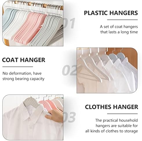 Doitool plastični vješalice za vješalice za vješanje za odjeću vješalice za odjeću: 10pcs skid zaštitni vješalice