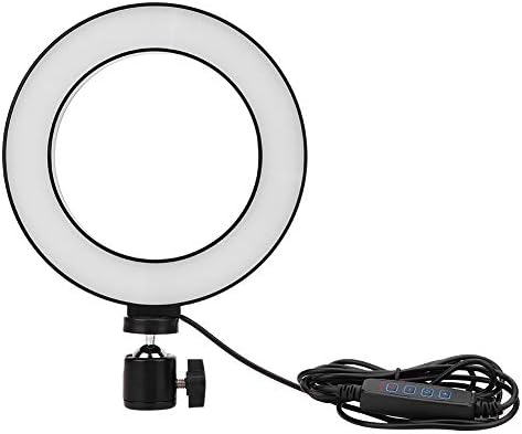 ZRQYHN 6 inča LED prstenasto svjetlo dnevni prijenos Selfie lampa za punjenje zatamnjiva, 3 načina svjetla, za