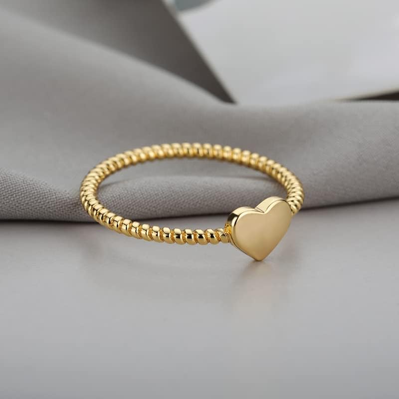 Oyalma minimalizam srčani prsten najbolji prijatelj vjenčano prstenje u obliku srca zlatne boje za ženski