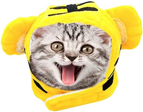 BalacOO PET Cat Tiger uzorak šešir smiješni ljubimac glavu za glavu za glavu za glavu kostim