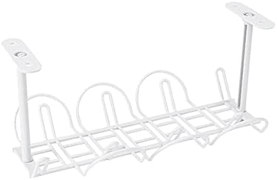 RECYME plastične upravljačke kablovske ladice Organizator žica pod stalak, bijeli