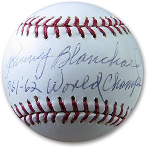 Johnny Blanchard autografirao bejzbol Yankees 1961-62 Svjetski šampioni JSA AB55001 - autogramirani
