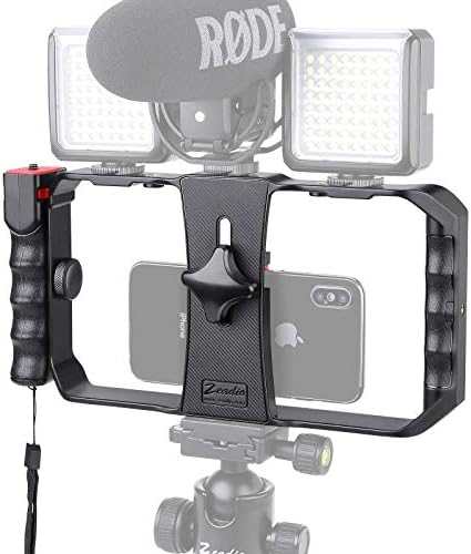 Zeadio smartphone video kavez, Filmmaking vlogging slučaj, telefon stabilizator nosač za stativ