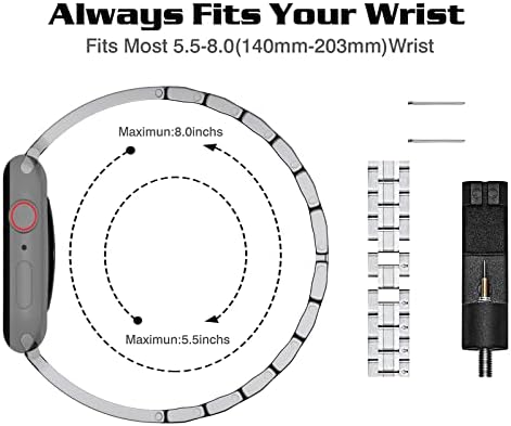 Gleiven Kompatibilan sa Apple Watch Band 42mm 44mm 45mm, Easy Adjust Clatlex narukvica Kompatibilan